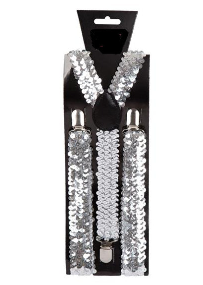 Wicked Costumes Zilveren bretel met pailletten