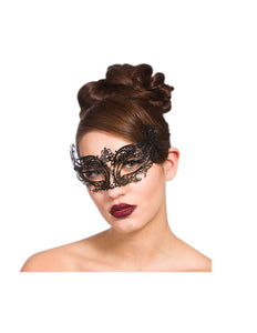 Wicked Costumes Zwart metalen oogmasker Guusje