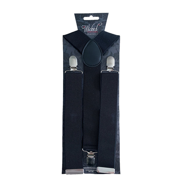 Wicked Costumes Zwarte bretels breed 35mm