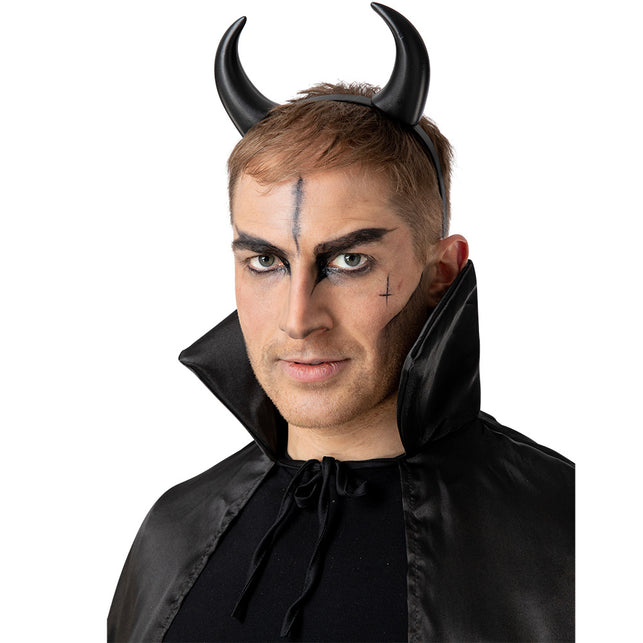 Wicked Costumes Zwarte duivelhoorntjes diadeem Satan