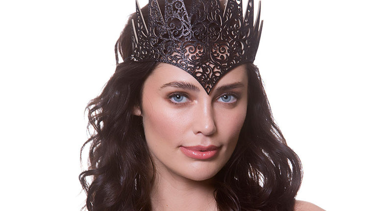 Wicked Costumes Zwarte fantasie kroon Malou