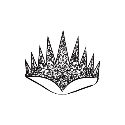 Wicked Costumes Zwarte fantasie kroon Malou