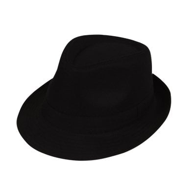 Wicked Costumes Zwarte fedora hoed