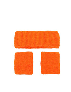 Wicked Costumes Zweetbanden set neon oranje