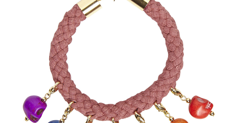 Widmann SRL Armbandje met 7 doodskopjes