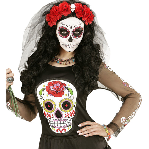 Widmann SRL Armbandje met 7 doodskopjes