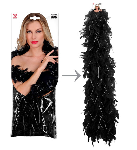 Widmann SRL Boa Joyce zwart zilver 180cm