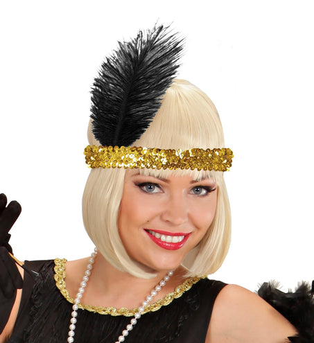 Widmann SRL Charleston hoofdband goud pailletten