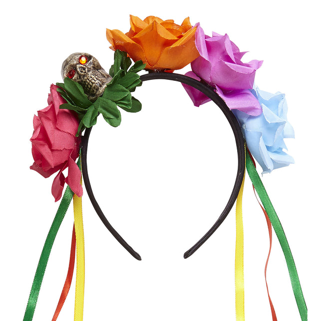 Widmann SRL Day of the dead diadeem met roosjes