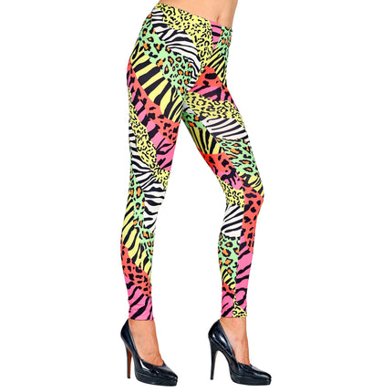 Widmann SRL Jaren 80 legging zebra neon