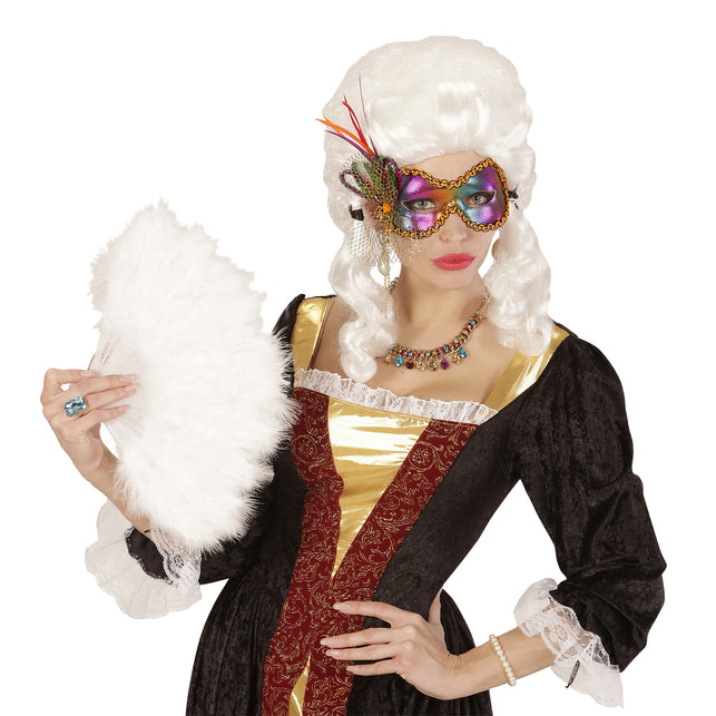 Widmann SRL Oogmaskers in regenboog kleuren