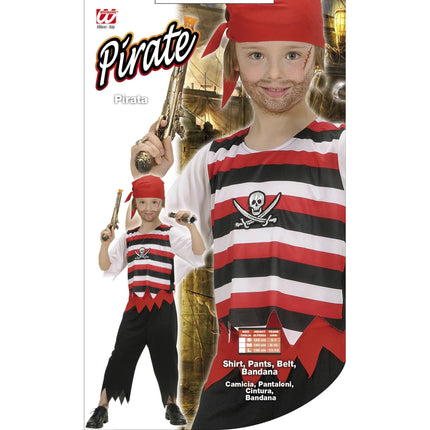 Widmann SRL Piratenpak John kinderen 140cm