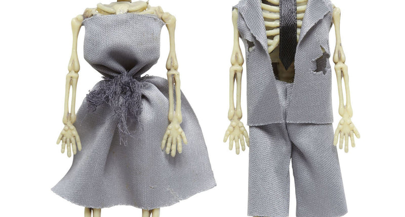 Widmann SRL Skelet bruidspaar gekleed decoratie