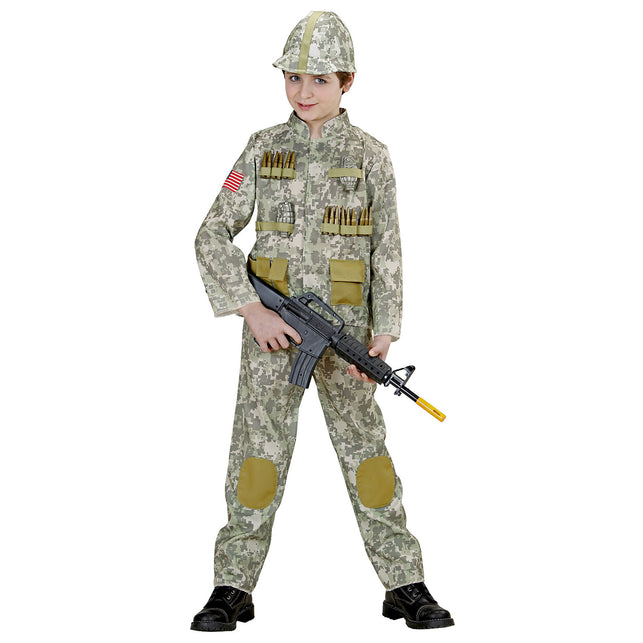 Widmann SRL Soldaten pak Stef kinderen 140cm