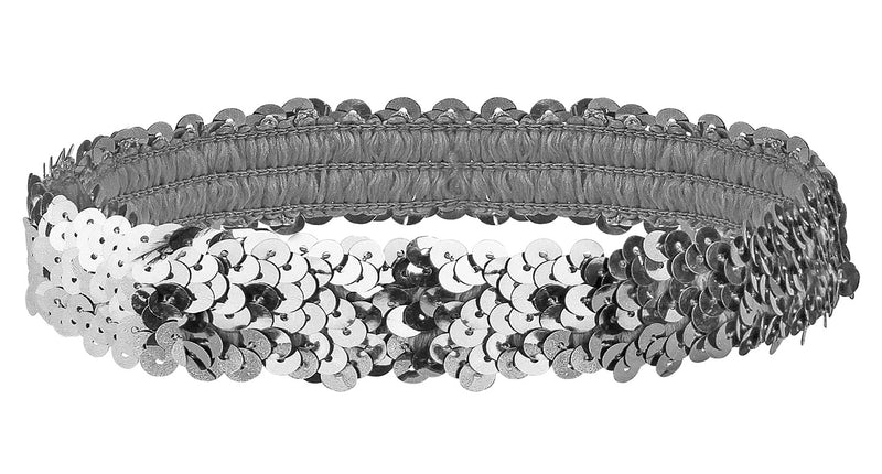 Widmann SRL Zilveren Charleston hoofdband pailletten