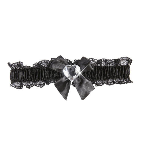 Widmann SRL Zwarte kousenband met steen