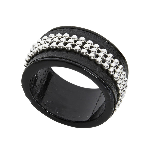 Widmann SRL Zwarte ring met steentjes