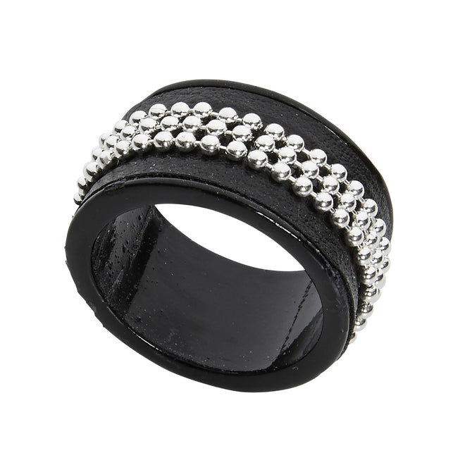 Widmann SRL Zwarte ring met steentjes
