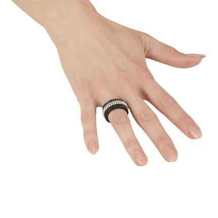 Widmann SRL Zwarte ring met steentjes